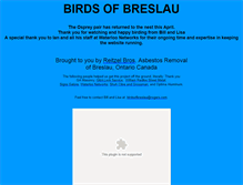 Tablet Screenshot of birdsofbreslau.com